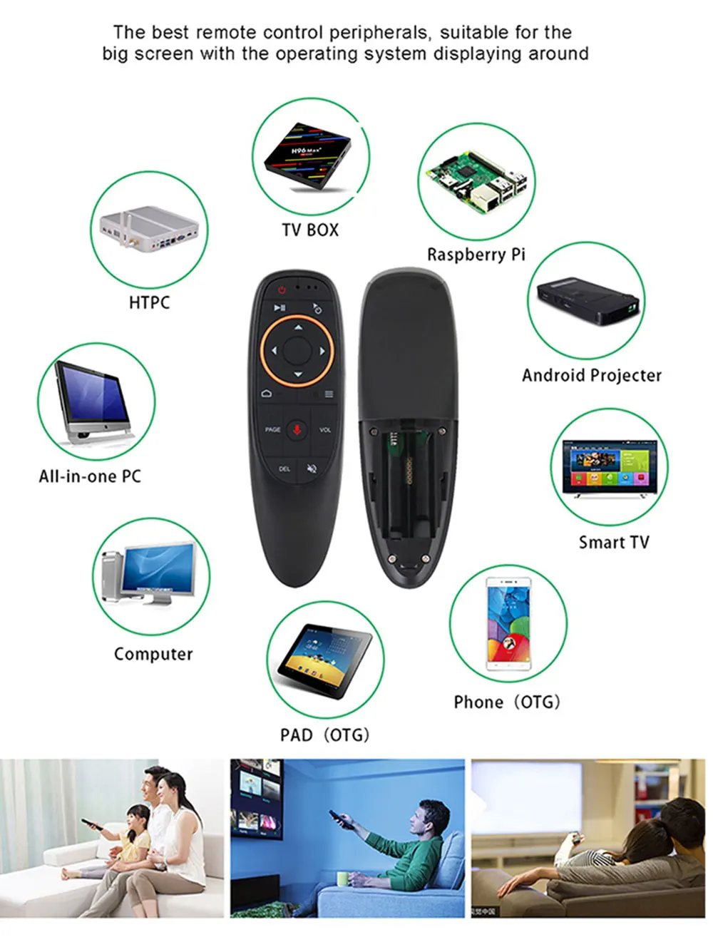 caja de tv inteligente Android 8,1 4 Гб 32 Гб Rockchip RK3328 1080 p H.265 4 K de Netflix, Youtube WiFi android tv Set Top
