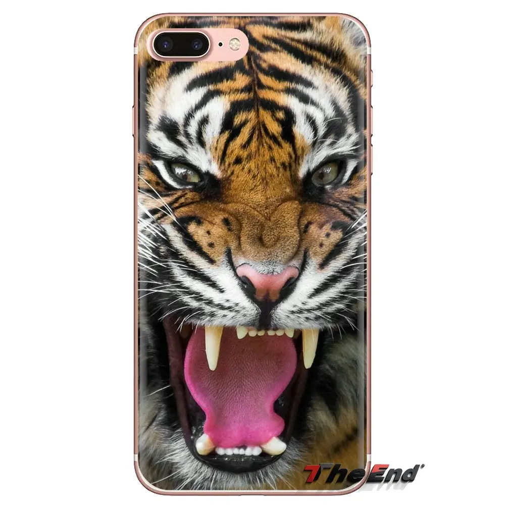 Мягкие прозрачные чехлы для Xiaomi Mi4 Mi5 Mi5S Mi6 Mi A1 A2 5X6X8 9 Lite SE Pro Max Mix 2 3 2S животные тигр