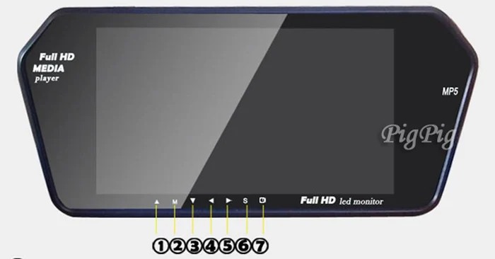 Koorinwoo Высокое разрешение 1024x600 TFT lcd 7 дюймов Парковка Обратный автомобильный монитор зеркало цифровой TF USB слот Bluetooth MP5 для автомобиля