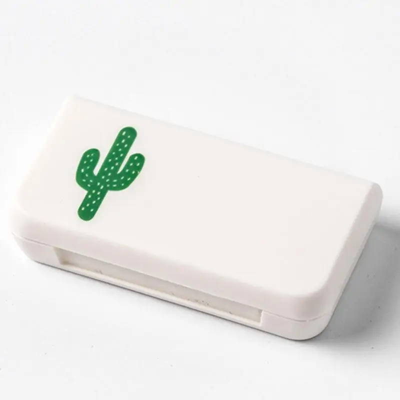 cactus Мини милый 3 Сетчатый отсек для путешествий, коробка для таблеток, органайзер для таблеток, медицинский контейнер для таблеток, держатель, инструмент для здравоохранения - Цвет: cactus