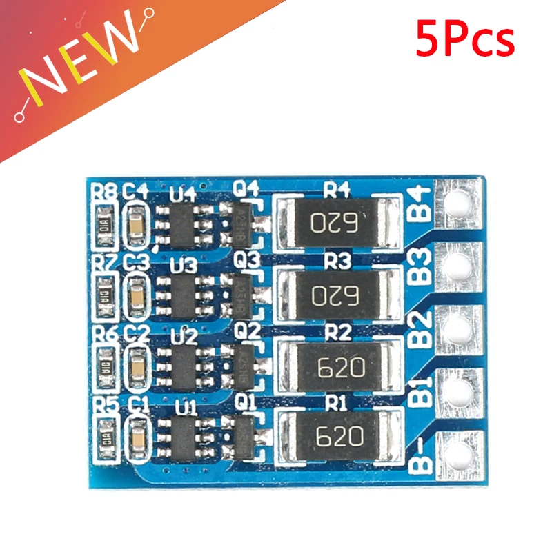 

5Pcs 4S 14.8V/16.8V 18650 Polymer Lithium Battery Balanced Function Board PCB Discharge Shunt Balance 4.2V 66mA DIY