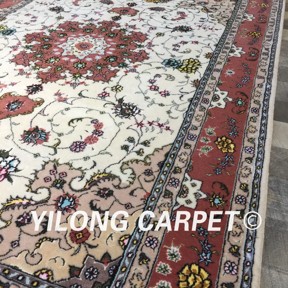 Прочный ковер ручной работы Yilong 4 'x 6' в Восточном китайском стиле красного