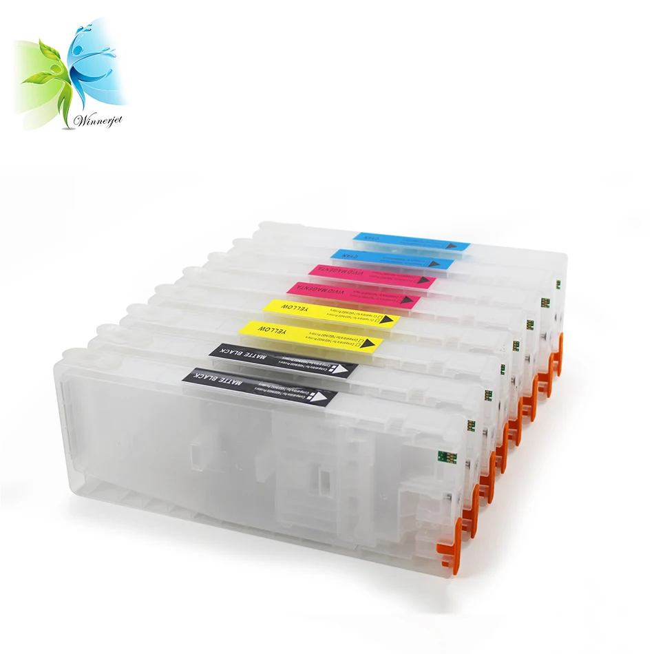 Winnerjet T6121-T6124 350 мл пустые чернильные картриджи для принтера Epson Stylus Pro 7400 9400 +