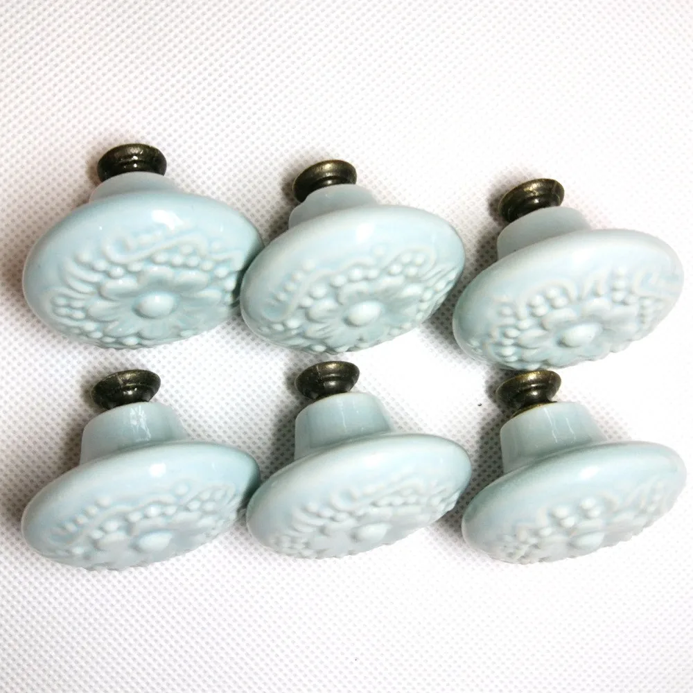 6 шт с рельефным тиснением Стиль керамическими рукоятками сливы Дизайн кухонный