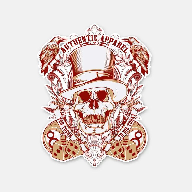 

YJZT 10.6CM*13.3CM Creative Halloween Skull Head Decal Motorcycle Helmet Car Sticker 6-3069
