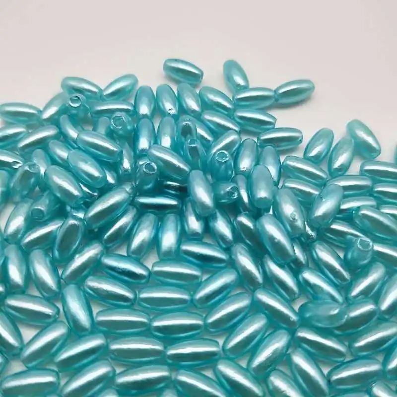 Light blue DIY 4x8 мм 100 шт модные AB бусины овальной формы имитация жемчуга ювелирные изделия аксессуары для женщин изготовление браслета ожерелье - Цвет: Light blue