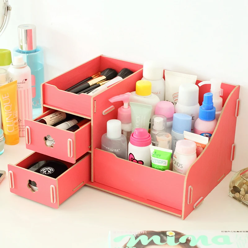 DIY косметический ящик для хранения Настольных Ящик типа rack|storage box rackbox rack |