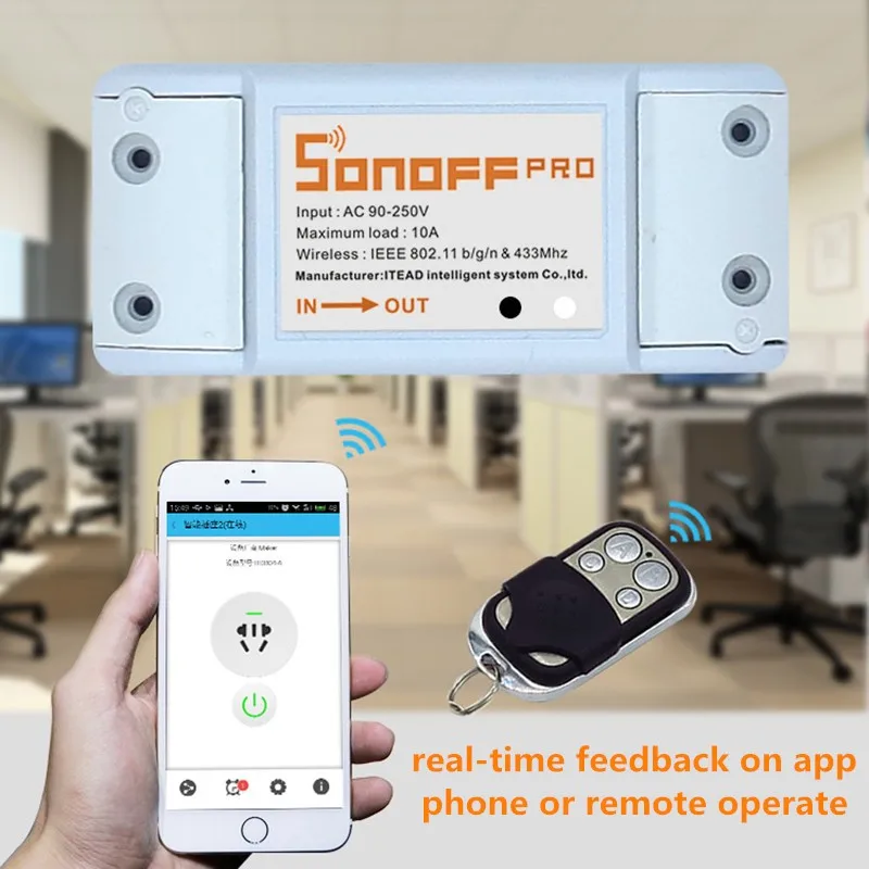 ITEAD sonoff Wi-Fi Беспроводной Дистанционное управление DIY Smart Switch rf433 универсальный