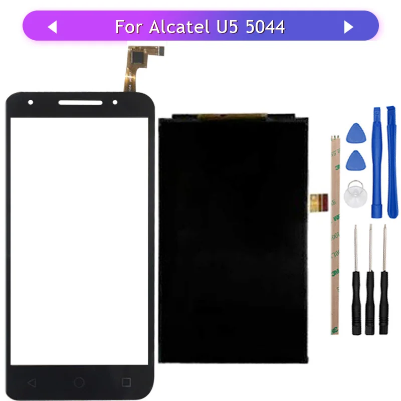 5 шт. для Alcatel U5 5044D 5044I 5044T 5044Y ЖК дисплей сенсорный экран в сборе Стекло дигитайзер