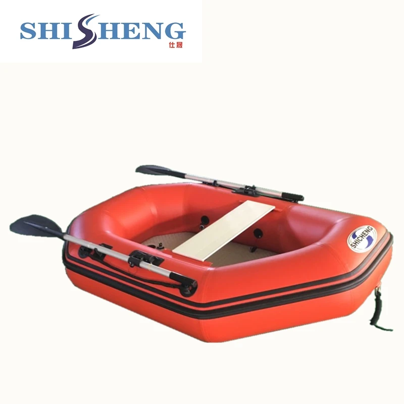 

CE Inflatable boat 0.9mm PVC cheap small red fishing boat