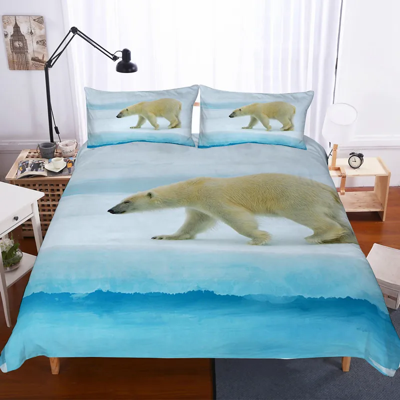

3D Animal bedding full size suit realistic clear picture bedding 2/3pcs bed set comforter set