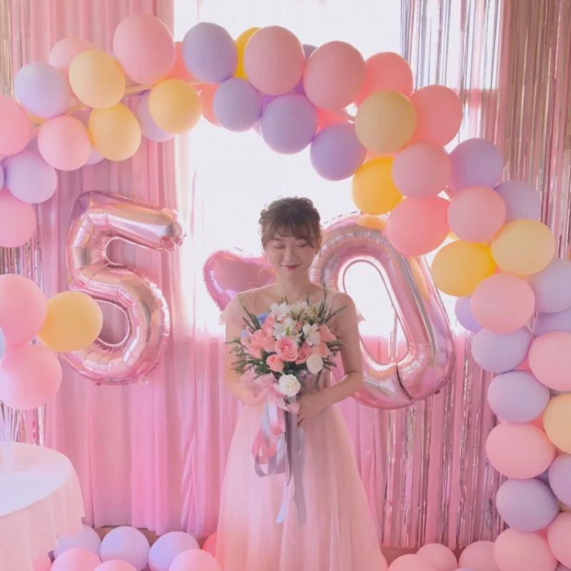 

1pc 32inch 0-9 Large Number Foil Balloon 9 Colors Digit Balloons for Wedding Anniversary Birthday Party Decoration Gift Supplies
