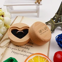 Heart ring box 1 шт., индивидуальная ручная фермерский стиль, Обручальное предложение женитьбы, креативная коробка для кольца - Цвет: Heart ring box