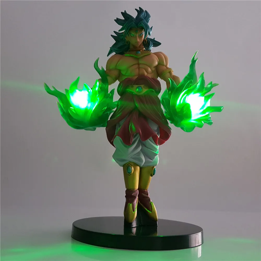 Dragon Ball Z фигурки Супер Saiyan Broly зеленый Мощность DIY светодиодный светильник с