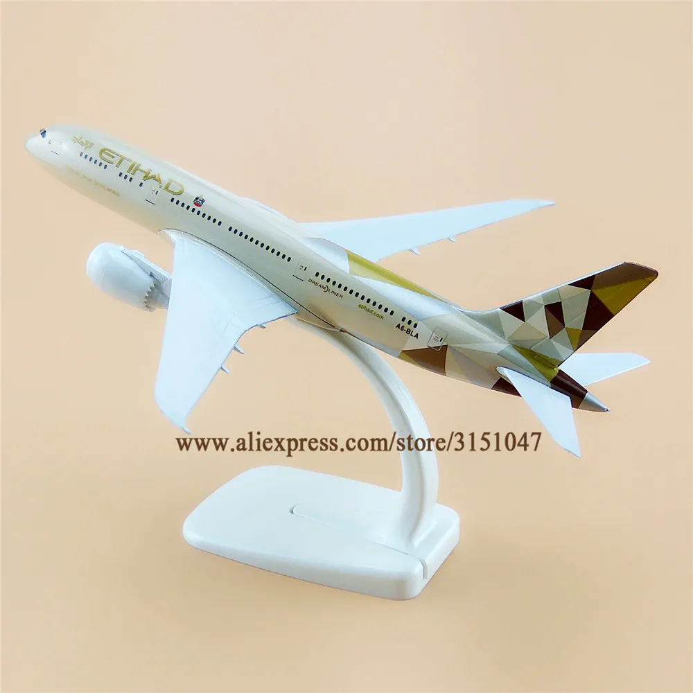 Металлическая фотосессия 20 см авиакомпании Etihad Airlines Боинг 787 модель B787 Air