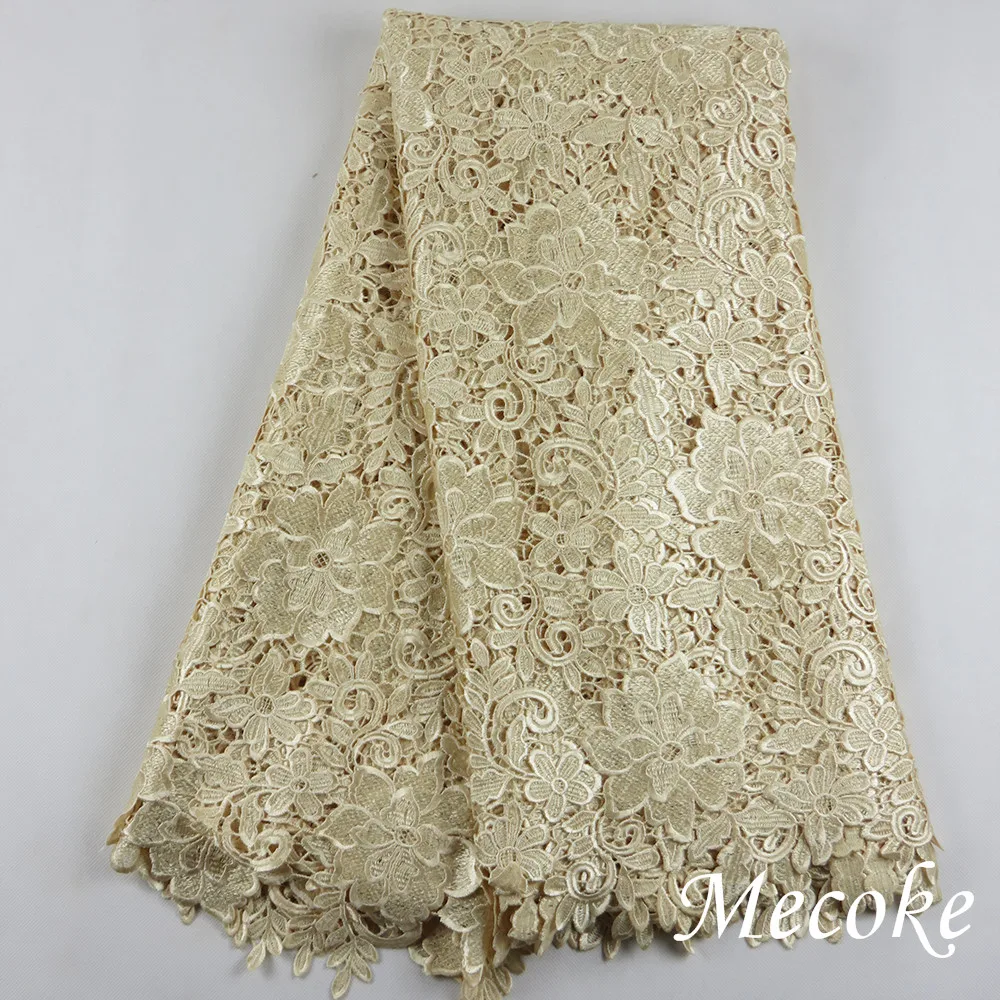Top Selling Water soluble lace African Organza Guipure Lace Fabric For Wedding Dress Fast Delivery And High Quality French cord | Дом и сад