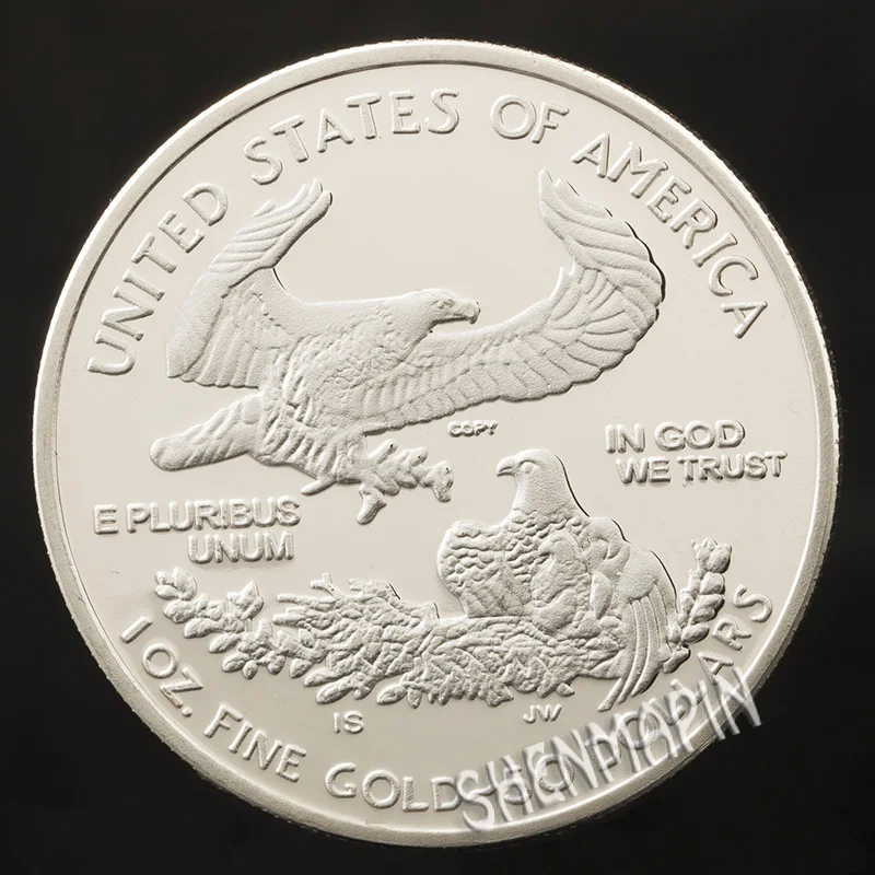 2011 статуя свобода, Юбилейный монета 1 oz тонкой цвета: золотистый, серебристый 50 Доллары монеты Коллекционные вещи Соединенные Штаты наградная монета