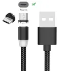 Магнитный кабель Micro USB в нейлоновой оплетке, магнитное зарядное устройство для Samsung S6, J3, J5, J7, A10, Huawei P Smart, Honor 7A, 8A, 8X, 8C, LG G3, G4S, Q60