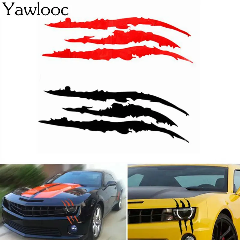 

40cm*12cm Car Reflective Monster Sticker Black/White/Red Scratch Stripe Claw Marks Car Auto Vinyl Car Sticker Car Accessories