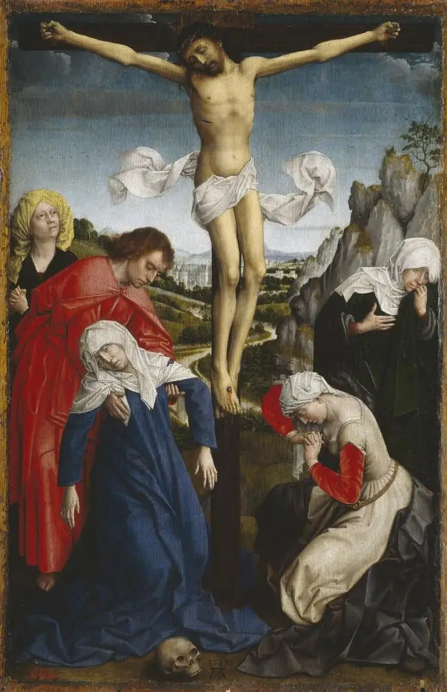 Оптовая продажа картины # TOP religion ART Weyden Roger van der Crucifixion Ca. Печать холст картина