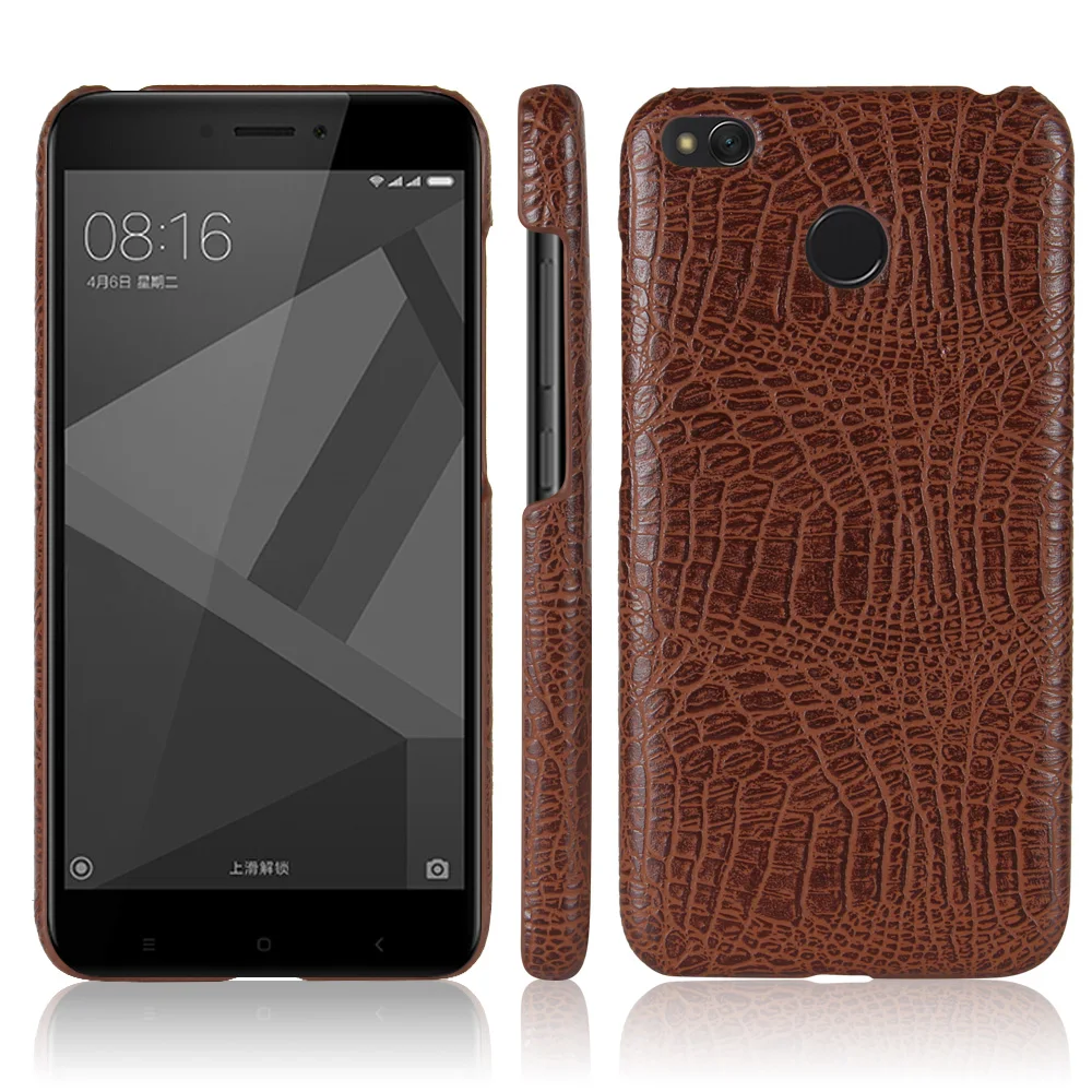 Xiaomi Redmi 4X phone bag case For 4 x Luxury Crocodile Skin PU leather Protective Case Cover xiomi 4x |