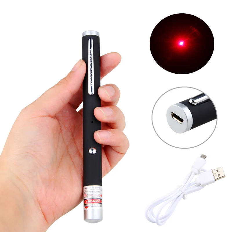 Красный лазерный светильник Lazer Pointer встроенный аккумулятор перезаряжаемый