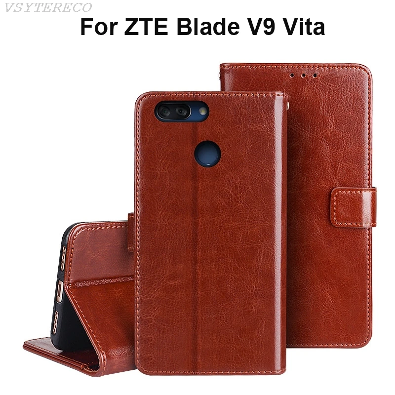 Чехол для телефона ZTE Blade V9 Vita кошелек с отделением карт флип держатель из
