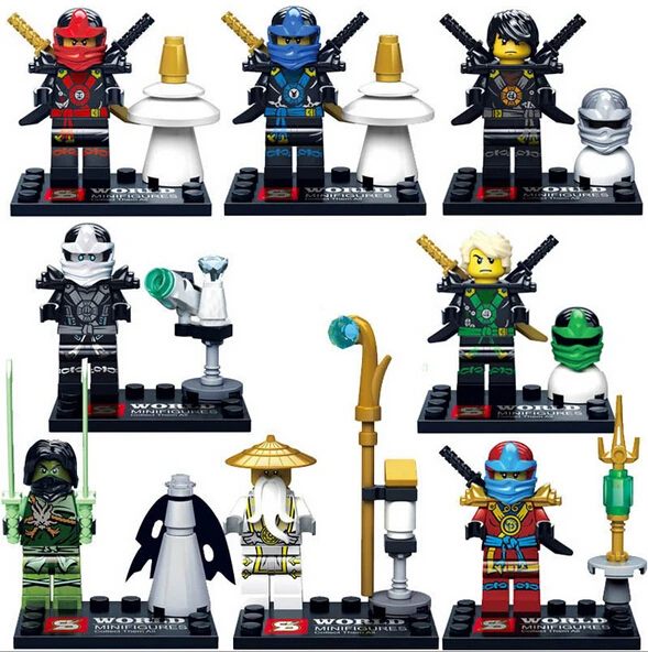16PCS Phantom 2015 Ninjago Janpan Ninja Minifigures SY282 NEW Building Blocks Figures KAI JAY Brick Toy Compatible With Legoe