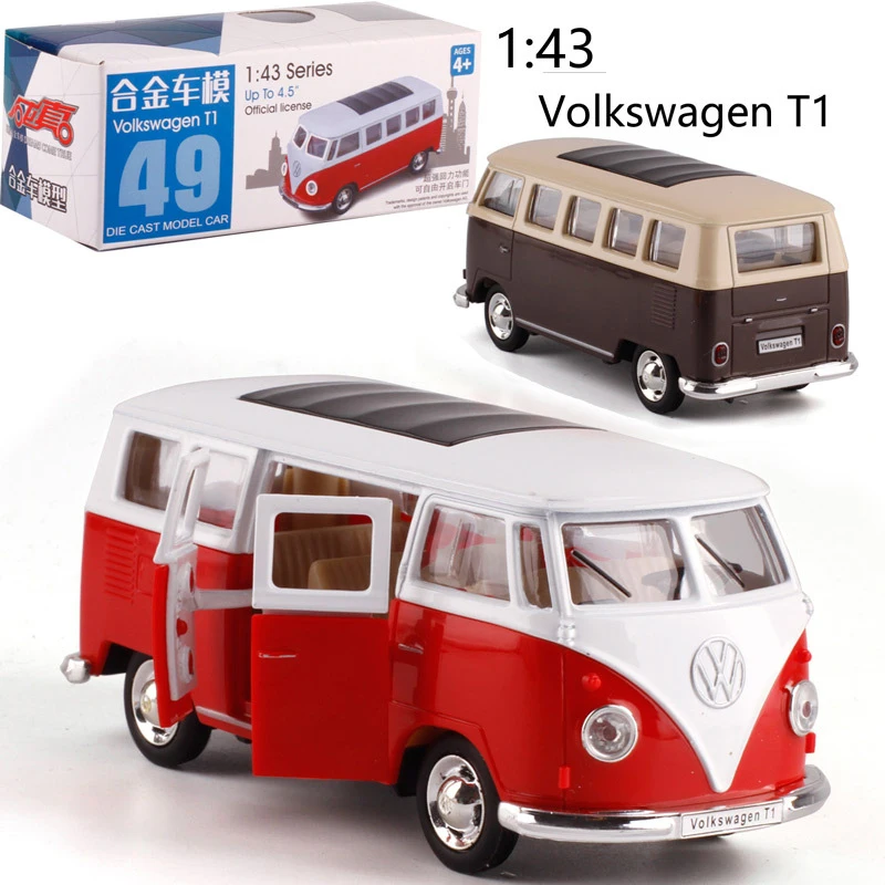 

CAIPO 1:38 VW bus T1 модель автомобиля из сплава с откидывающейся спинкой, литая металлическая модель автомобиля для мальчиков, коллекционная игруш...