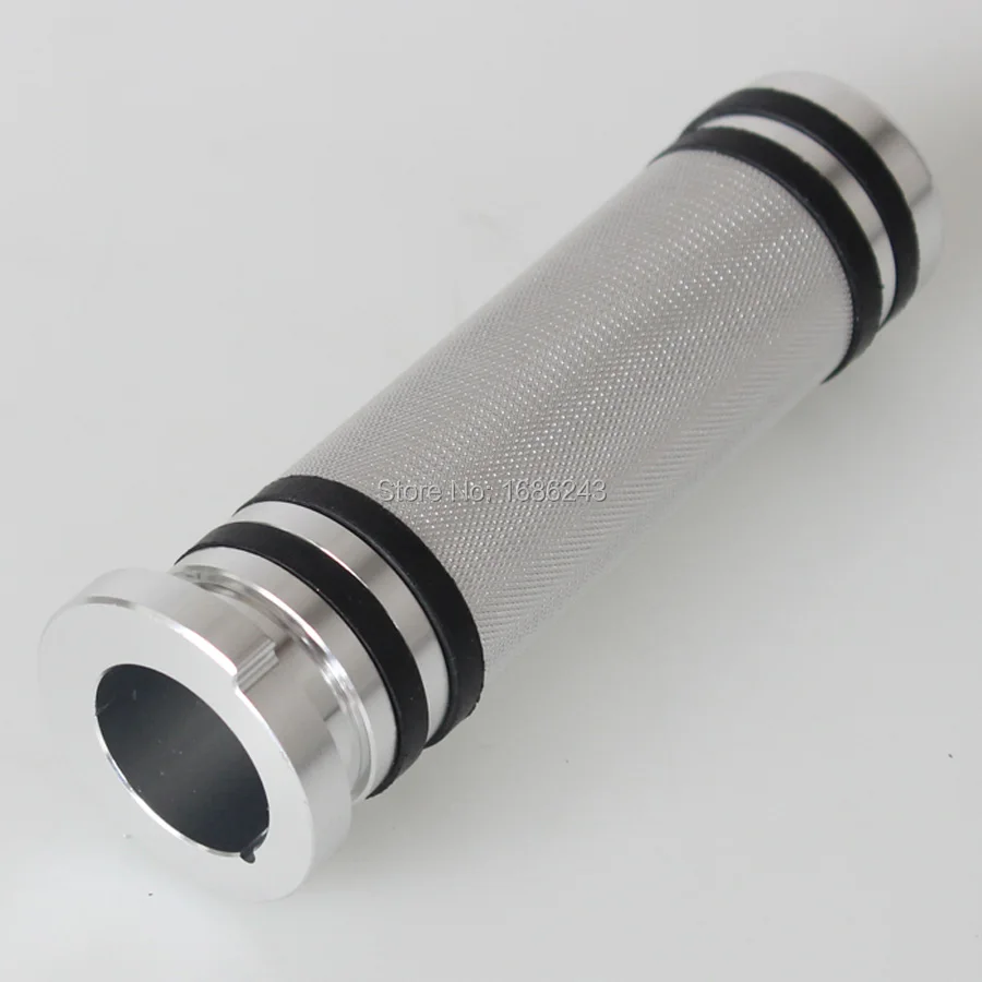 Новые ручные ручки на руль с серебристым краем 1 дюйм для Harley Cruiser Custom Chopper