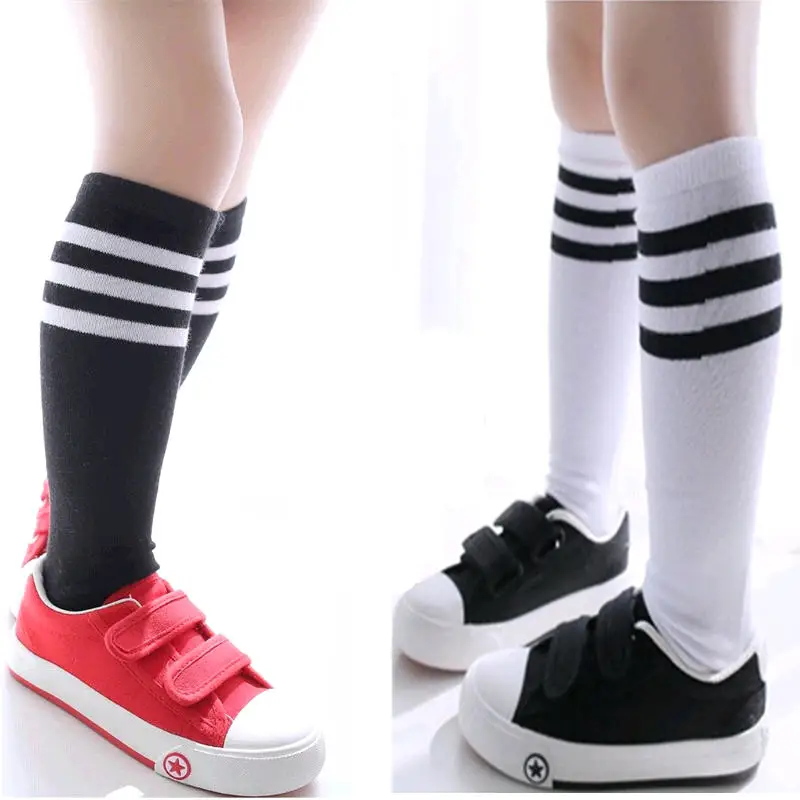 Оптовая продажа 10 пар/лот самые недорогие студенческие полосатые гольфы