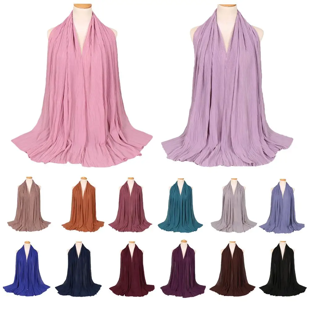 Женский исламский головной платок 18 цветов длинный шарф мусульманский хиджаб