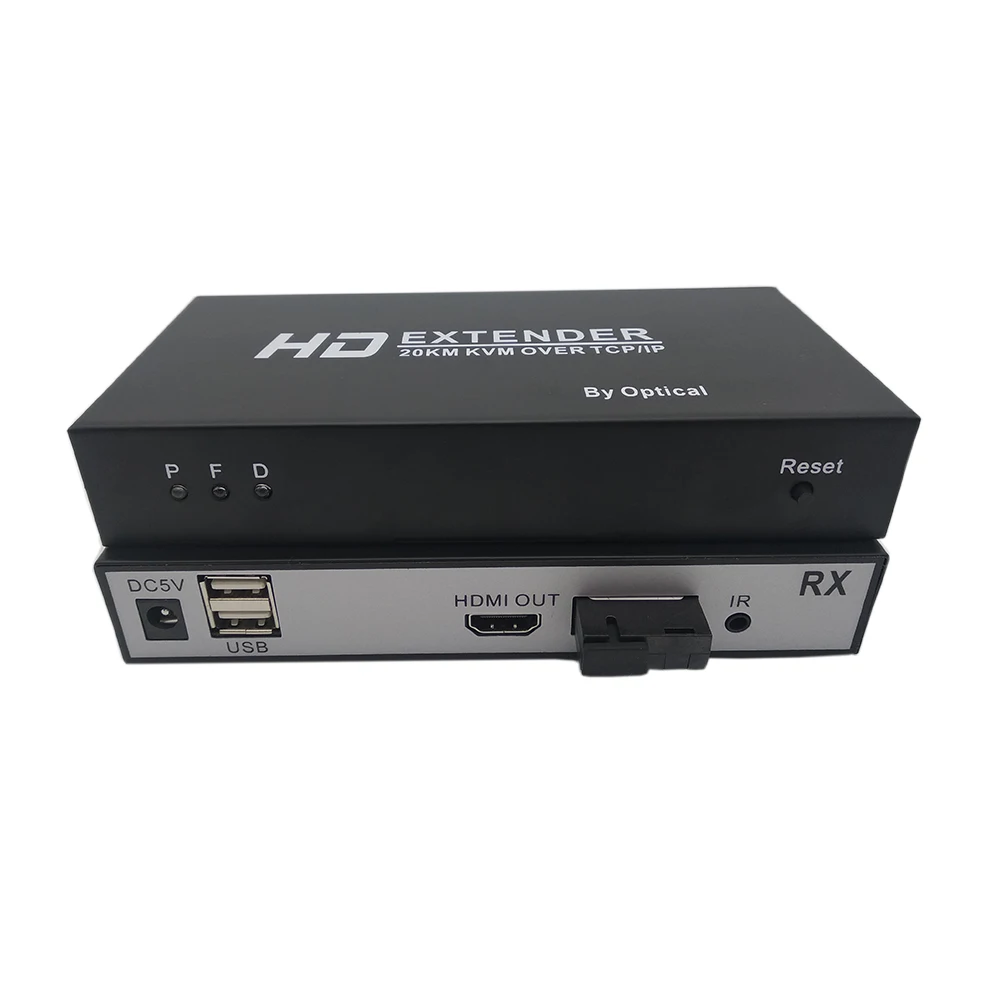 KVM удлинитель Оптический совместимый с HDMI 20 км TCP/IP оптоволоконным кабелем USB 2 0