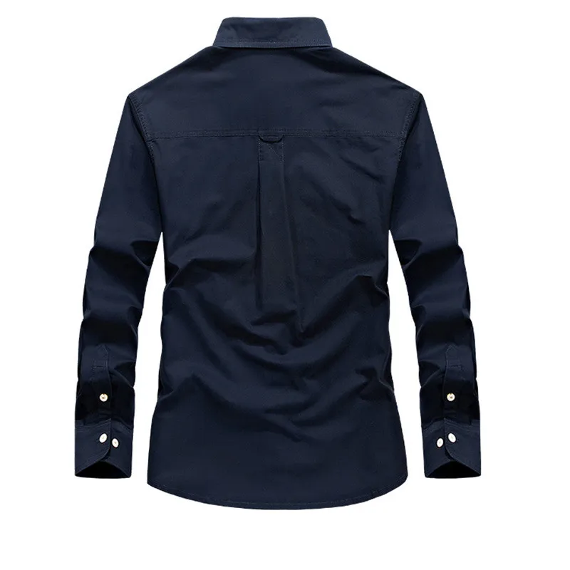 Брендовая одежда, мужские рубашки, хлопок, длинный рукав, Camiseta Masculina, джинсовая рубашка, мужская, Армейская, военная, повседневная, размер S-4XL, 5XL, A3056