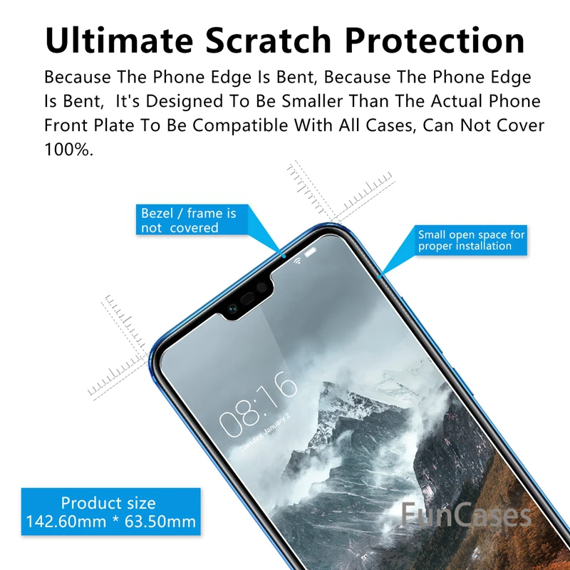 Закаленное стекло премиум-класса для huawei Honor 10 2.5D 0,26 мм 9 H Защитная пленка для экрана Honor10