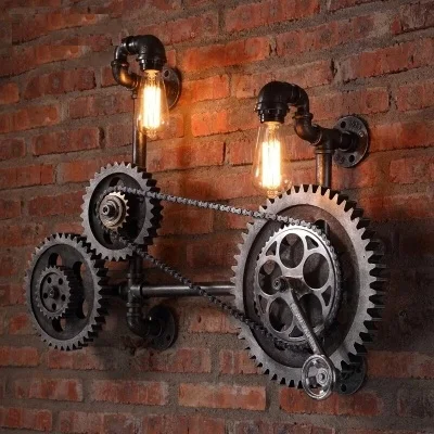 Железный светодиодный светильник в стиле лофт для водопроводной трубы настенное