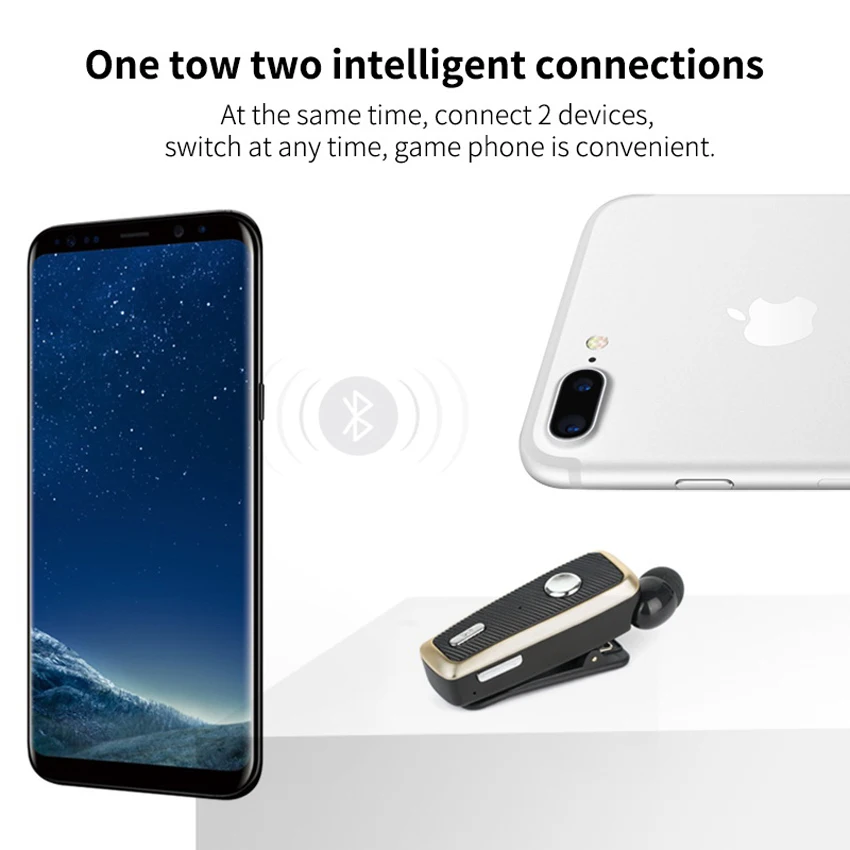 2019 Funelego клипса с Bluetooth гарнитура Беспроводной наушники оригинальный фара