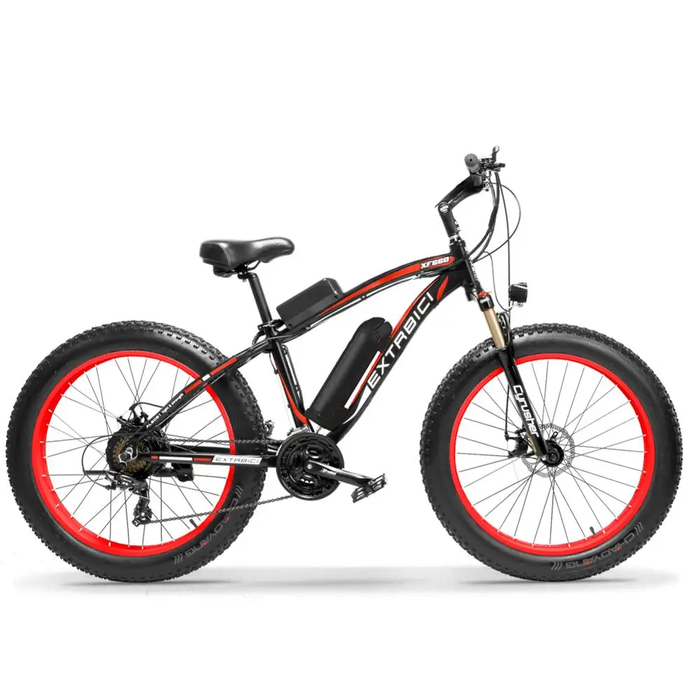 Extrbici XF660 500 Вт 48 в электрический мужской горный велосипед 4,0 дюймов Fat Tire дисковый тормоз пляжный снегоход регулируемый вынос обновленный