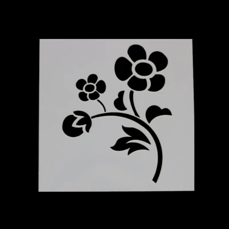 Flowers Layering Stencils Wall Painting Scrapbooking Stamping Album Decorative Embossing Paper Template Stencil | Канцтовары для