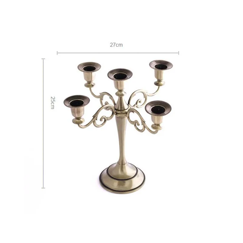 Бронзовый металлический подсвечник с 5 ручками свадебные центральные части