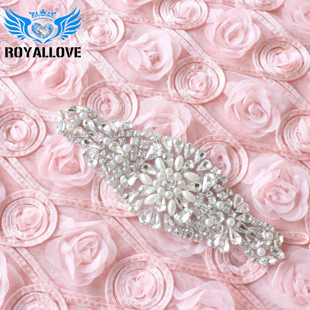1Piece HotFix Beaded Sewing Rhinestones Wedding Belt Appliques Crystal Trimming Strass Patches For Clothes Iron On Craft | Дом и сад