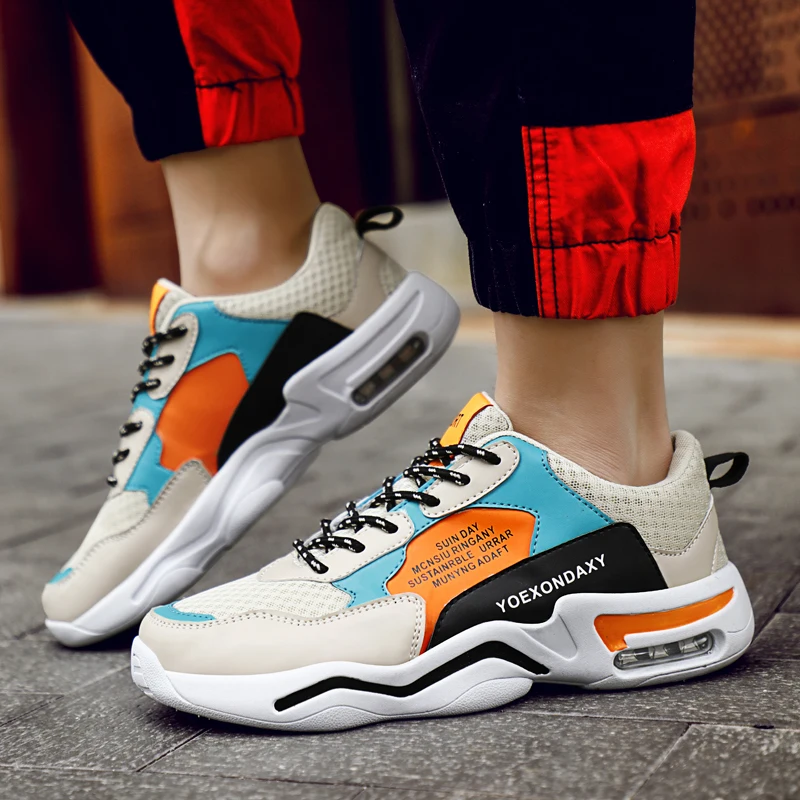 Новинка 2019 модная мужская повседневная обувь на шнуровке износостойкая мужские