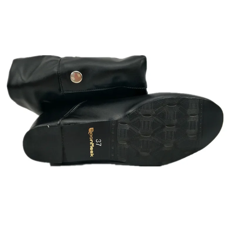 MoonMeek/Новое поступление Женские сапоги Модные визуально увеличивающие рост Цвет