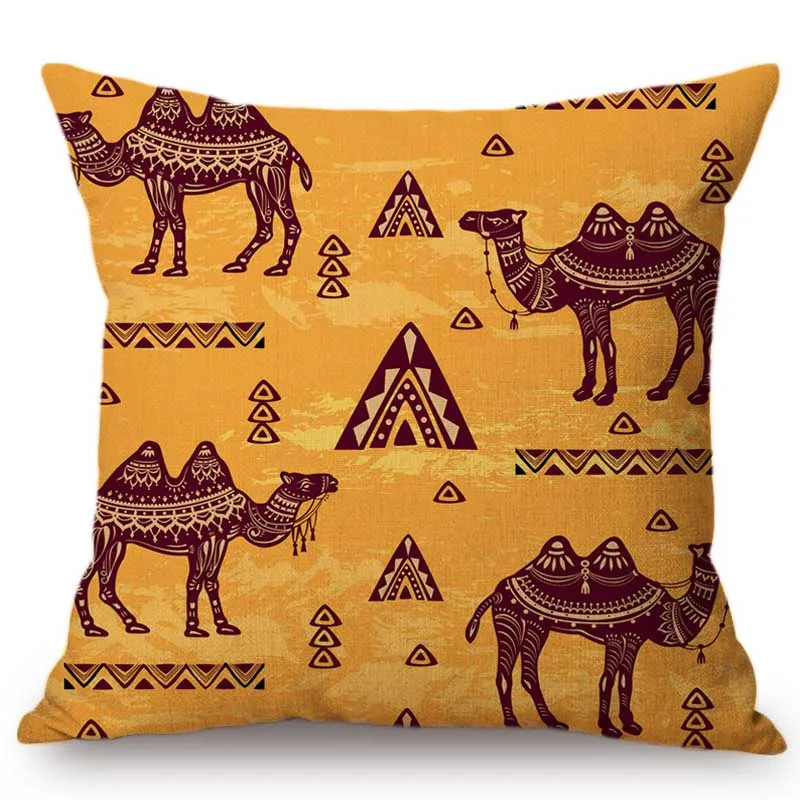 18 "желтый верблюда шаблон для дома декоративная подушка этнические