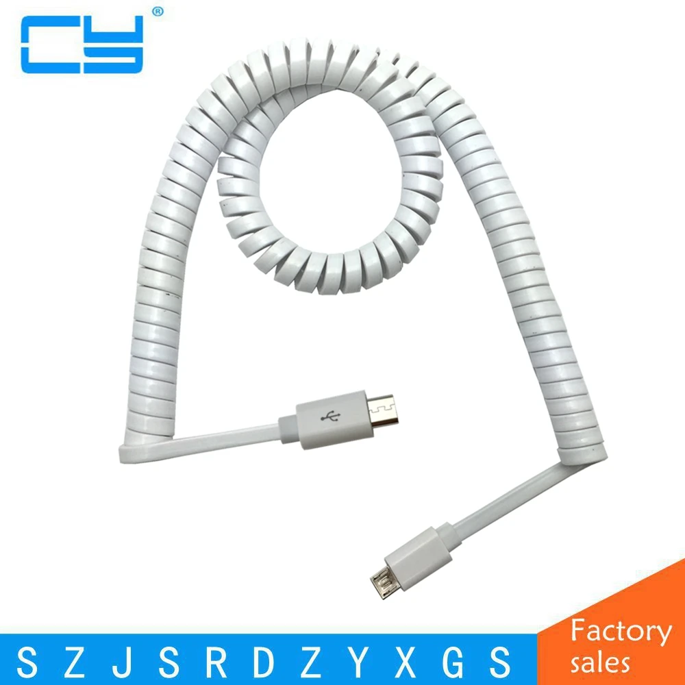 Micro usb штекер пружинный выдвижной Эластичный кабель Синхронизация данных Зарядка