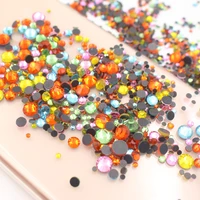glass clear hotfix rhinestone flatback iron on strass crystal stones mix ss6 ss30 hot fix rhinestones for clothes decorations