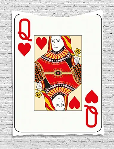 Королева гобелен сердец игральные карты казино дизайн азартные игры Покер