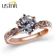 1.75ct AAA циркониевые обручальные кольца для женщин цвета розового золота женские обручальные кольца anel Австрийские кристаллы ювелирные изделия высшего качества