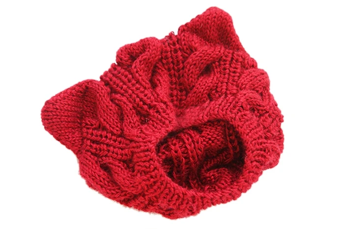 Women Lady Girls Winter Warm Knitting Wool Cat Ear Beanie Ski Hat Cap