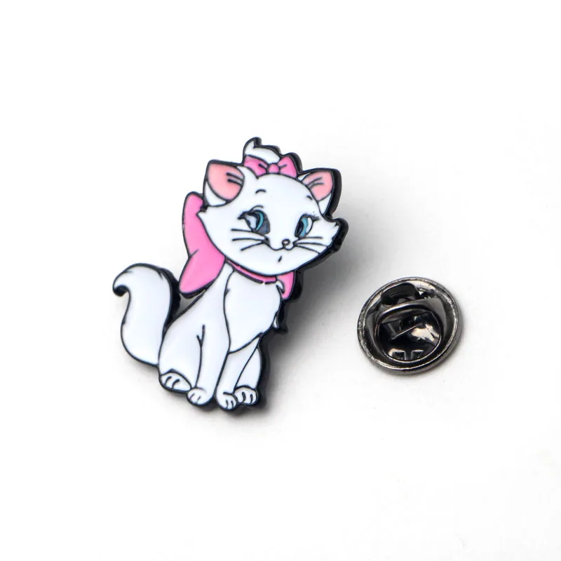 P2268 Dongmanli новые Marie Aristocats Детские булавки Maria Cat эмалированная Брошь для женщин и девочек значок ювелирные изделия аксессуары